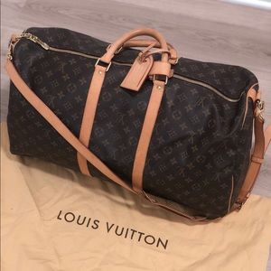 Louis Vuitton Keepall 55 duffle bag with strap